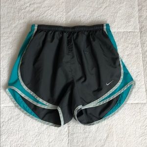 Gray and Teal Nike Running Shorts